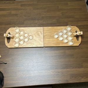 Foldable Wooden Tabletop Pong Game